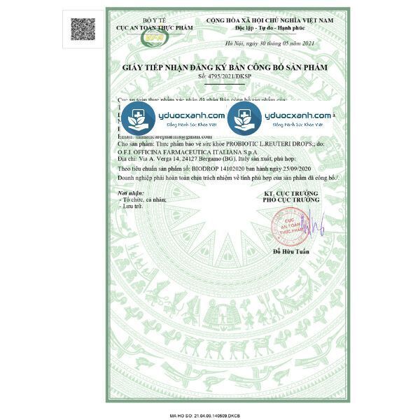 probiotic l. reuteri drops, 10ml, men vi sinh bổ sung lợi khuẩn, hỗ trợ cân bằng hệ vi sinh đường ruột của ý