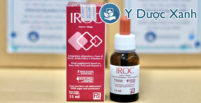 iroc, 15ml, sắt nhỏ giọt bổ máu cho trẻ em, trẻ sơ sinh của ý