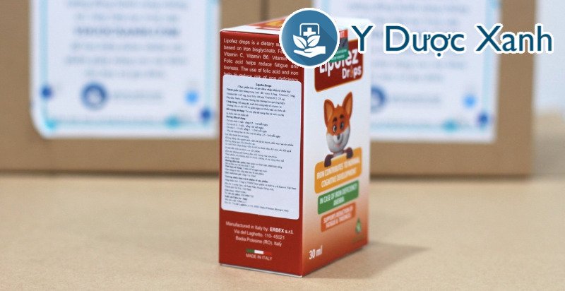 lipofez drops, 30 ml, nhỏ giọt bổ sung sắt, bổ máu cho bé, trẻ sơ sinh của ý