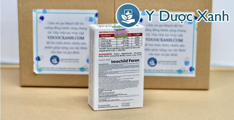 imochild feron, 30ml, siro bổ sung sắt, hỗ trợ thiếu máu cho trẻ em trên 7 tháng tuổi của ý