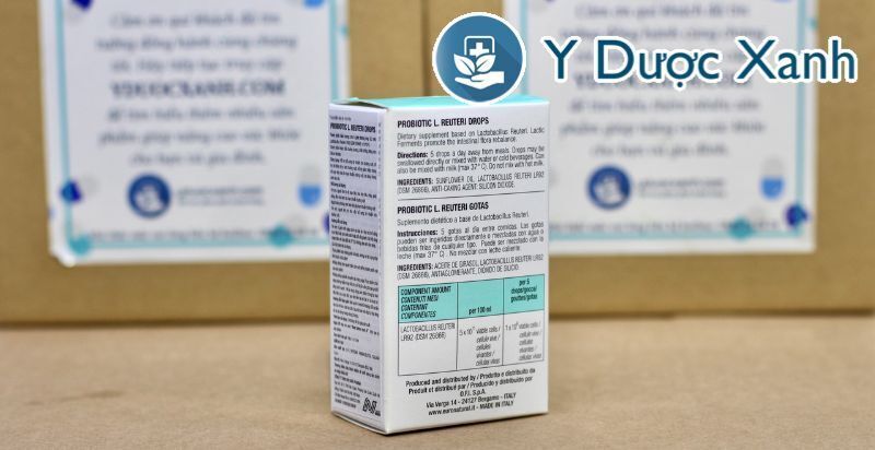 probiotic l. reuteri drops, 10ml, men vi sinh bổ sung lợi khuẩn, hỗ trợ cân bằng hệ vi sinh đường ruột của ý