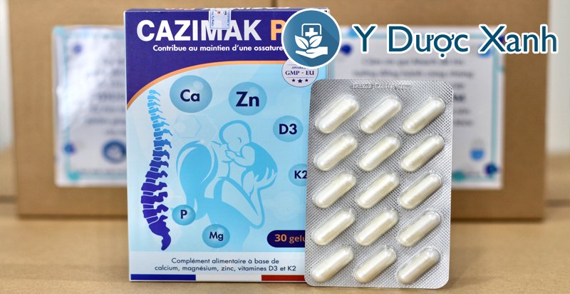 cazimak pro, 30 viên, viên uống bổ sung canxi cho bà bầu, sau sinh của pháp