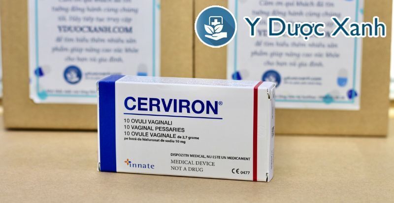 cerviron, viên đặt âm đạo trị hỗ trợ điều trị các bệnh lý âm đạo như viêm âm đạo, cổ tử cung, viêm lộ tuyến, ngứa âm hộ