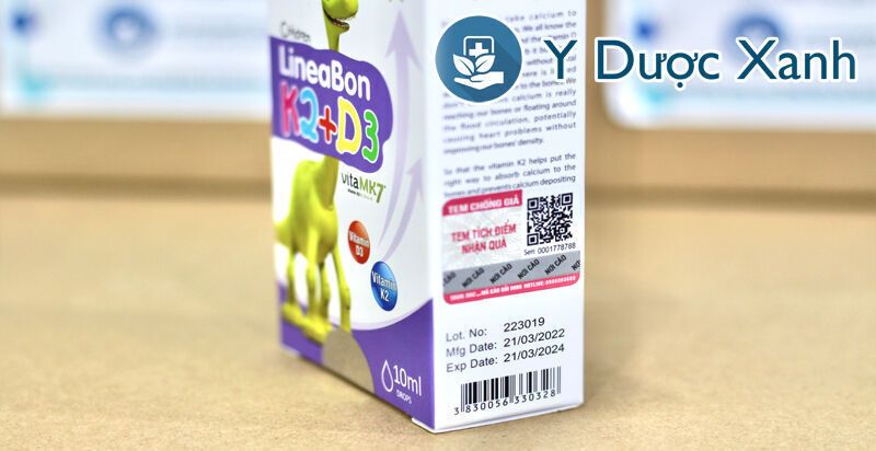 lineabon k2+d3, 10ml, nhỏ giọt tăng hấp thu canxi cho trẻ em, trẻ sơ sinh của châu âu