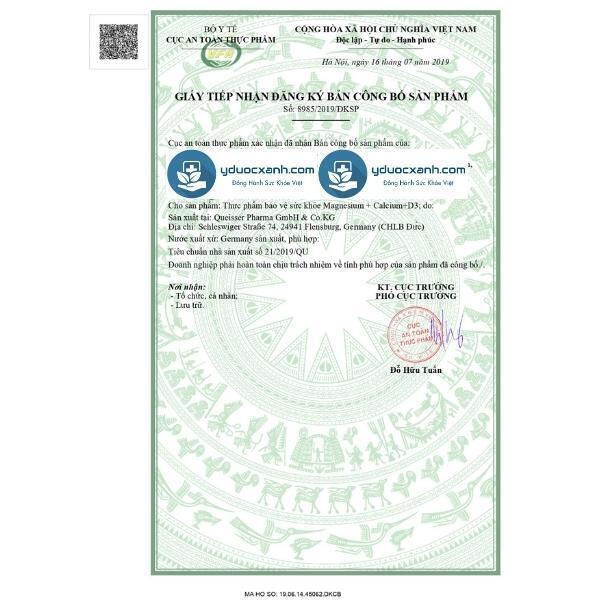 magnesium+calcium+d3, 30 viên, viên uống bổ sung calcium d3 cho người lớn của đức