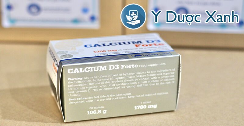 calcium d3 forte, 60 viên, viên uống bổ sung canxi cho bà bầu của ba lan