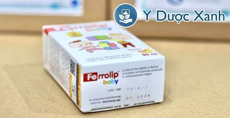 ferrolip baby, 30 ml, dung dịch nhỏ giọt bổ sung sắt hữu cơ, bổ máu cho bé, trẻ em từ 2 tuổi của ý