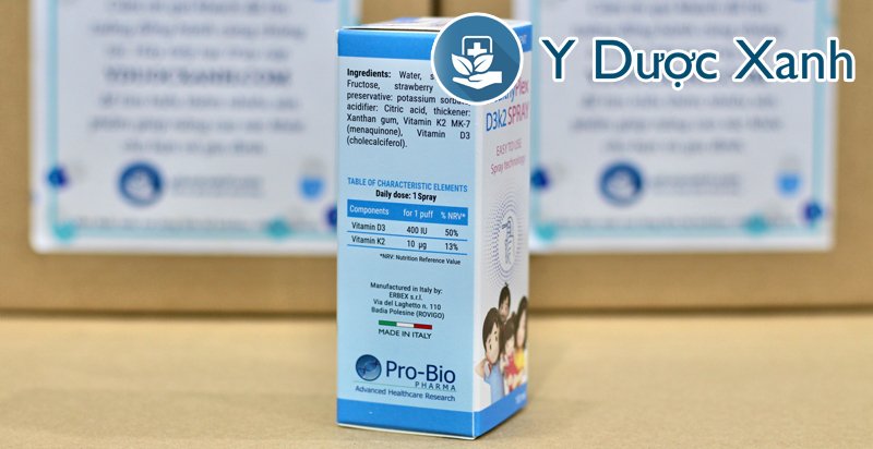healthyplex d3k2 spray, 10ml, dạng xịt vitamin d3 và k2 cho trẻ sơ sinh, trẻ nhỏ của ý