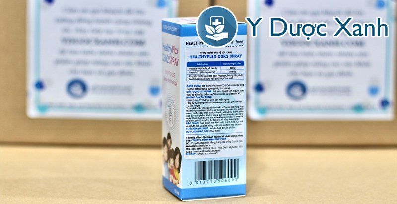 healthyplex d3k2 spray, 10ml, dạng xịt vitamin d3 và k2 cho trẻ sơ sinh, trẻ nhỏ của ý