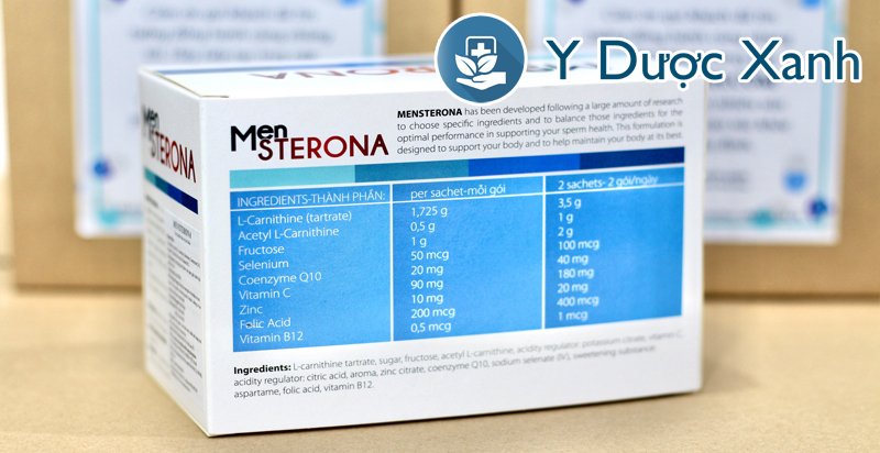 mensterona, 30 gói, thuốc uống bổ tinh trùng, tăng khả năng thụ thai cho nam giới của ba lan