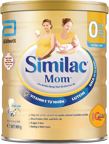 combo 2 lon sữa bầu similac mom 900g hương vani