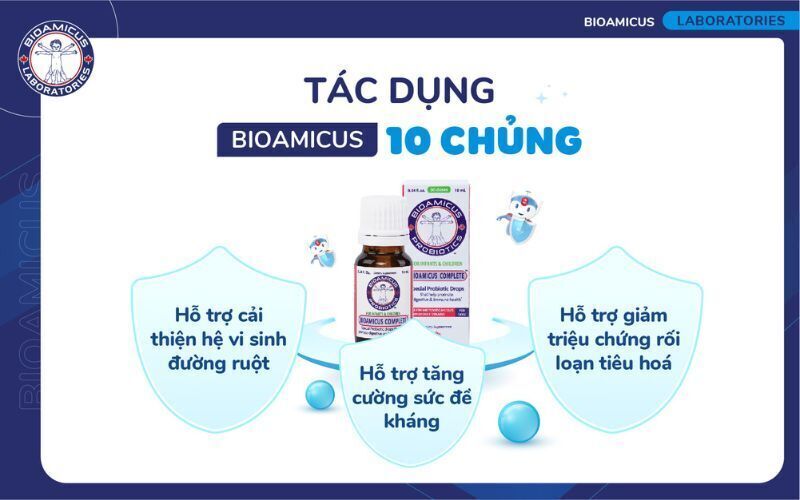 mua [chính hãng] bioamicus complete, 10ml, men vi sinh 10 chủng bioamicus cho bé - y dược xanh