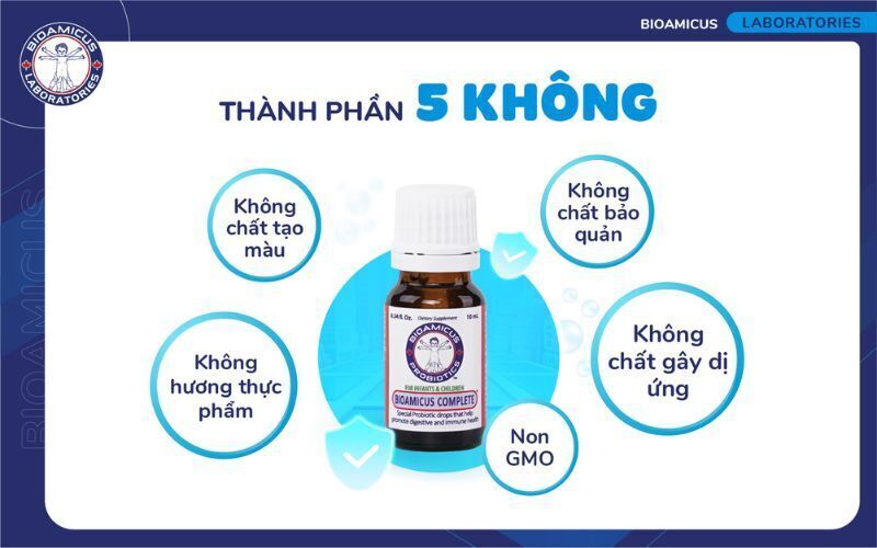mua [chính hãng] bioamicus complete, 10ml, men vi sinh 10 chủng bioamicus cho bé - y dược xanh
