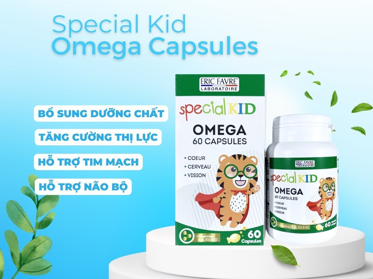 special kid omega, hộp 60 viên, bổ sung omega 3, dha cho trẻ