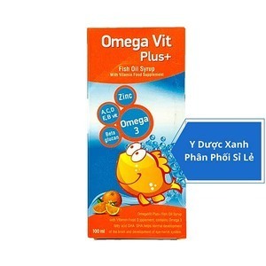 OMEGA VIT PLUS, 100ml, Siro bổ sung Omega 3 và khoáng chất cho bé, trẻ em từ 6 tháng tuổi của Châu Âu