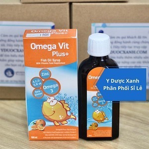 OMEGA VIT PLUS, 100ml, Siro bổ sung Omega 3 và khoáng chất cho bé, trẻ em từ 6 tháng tuổi của Châu Âu