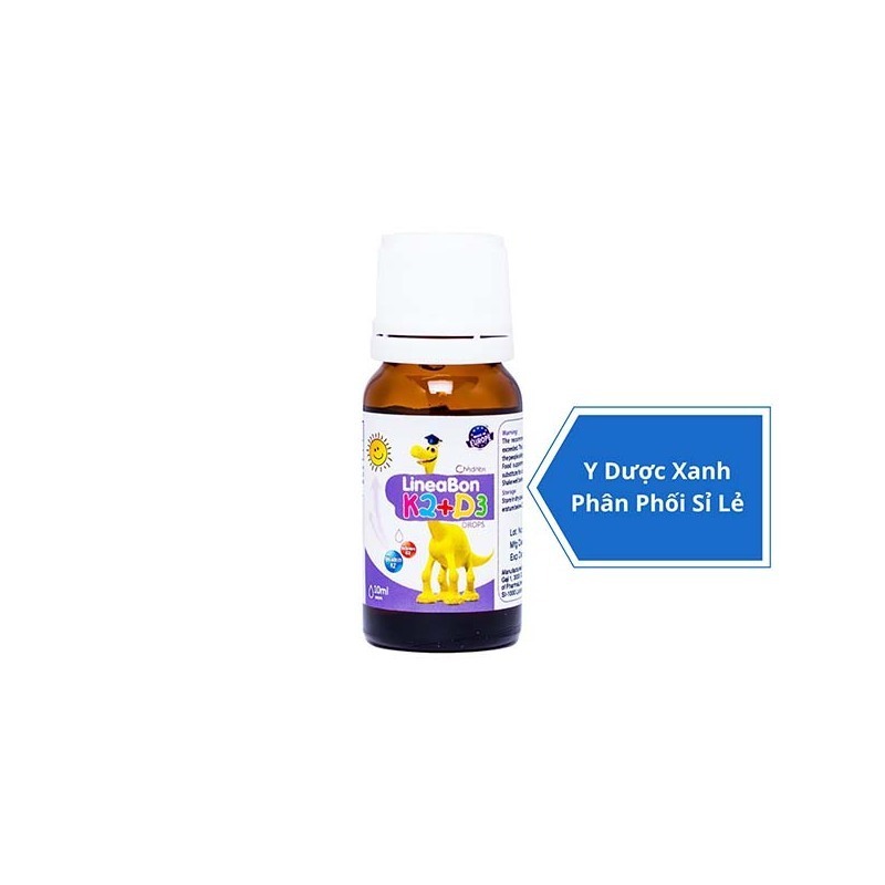 LINEABON K2+D3, 10ml, Nhỏ giọt tăng hấp thu canxi cho trẻ em, trẻ sơ sinh của Châu Âu