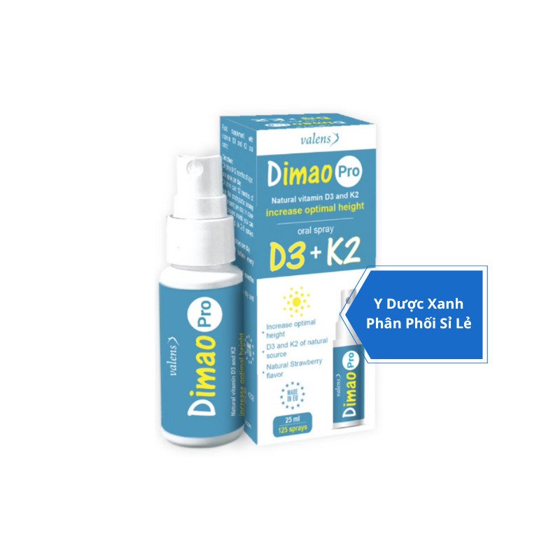 DIMAO PRO D3K2, Thuốc xịt bổ sung vitamin D3 K2 cho trẻ sơ sinh và trẻ nhỏ của Slovenia
