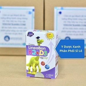LINEABON K2+D3, 10ml, Nhỏ giọt tăng hấp thu canxi cho trẻ em, trẻ sơ sinh của Châu Âu