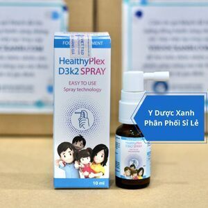 HEALTHYPLEX D3K2 SPRAY, 10ml, Dạng xịt Vitamin D3 và K2 cho trẻ sơ sinh, trẻ nhỏ của Ý