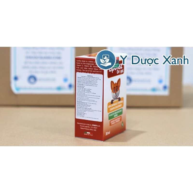 LIPOFEZ DROPS, 30 ml, Nhỏ giọt bổ sung sắt, Bổ máu cho bé, trẻ sơ sinh của Ý