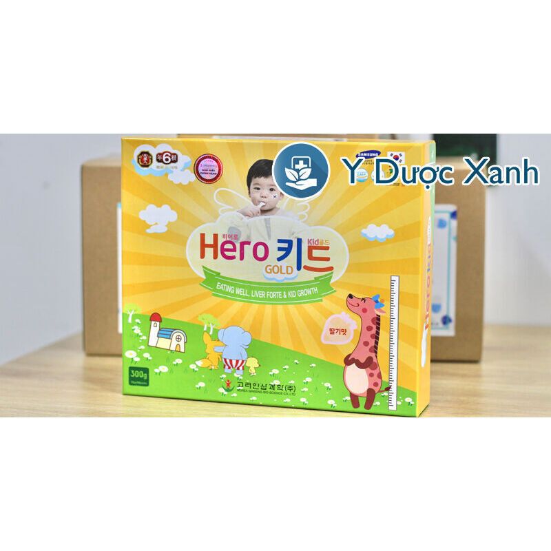 Siro HERO KID GOLD, 30 gói, Siro hỗ trợ biếng ăn, tăng sức đề kháng cho trẻ nhỏ từ 1 tuổi của Hàn Quốc