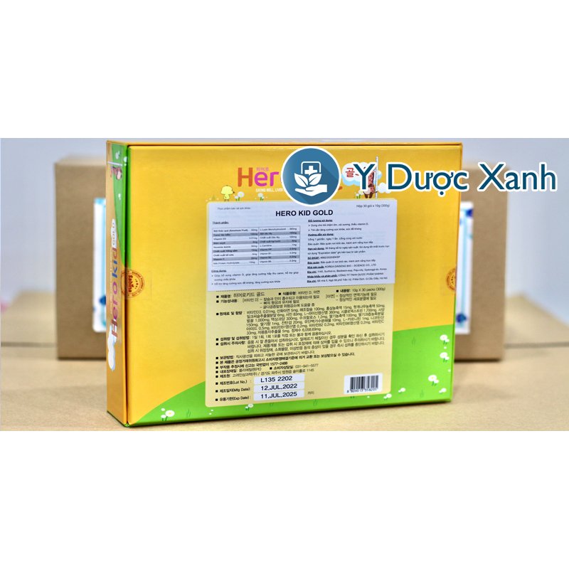 Siro HERO KID GOLD, 30 gói, Siro hỗ trợ biếng ăn, tăng sức đề kháng cho trẻ nhỏ từ 1 tuổi của Hàn Quốc