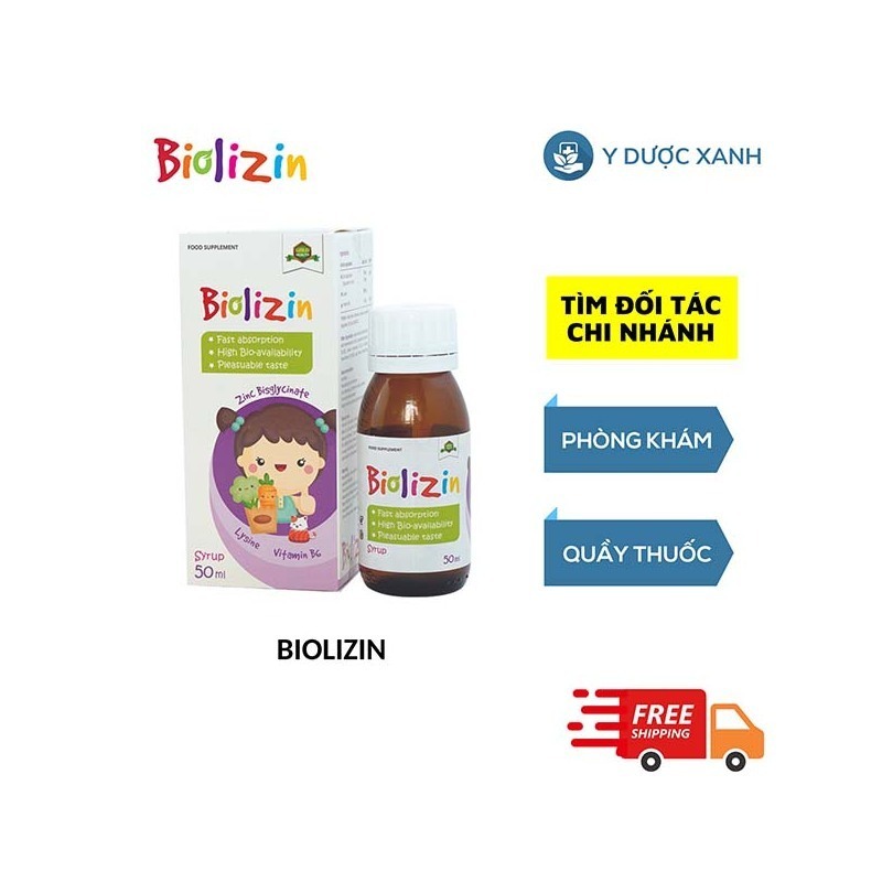 BIOLIZIN, 50ml, Siro hỗ trợ cải thiện biếng ăn cho bé, trẻ nhỏ từ 3 tháng tuổi của Tây Ban Nha