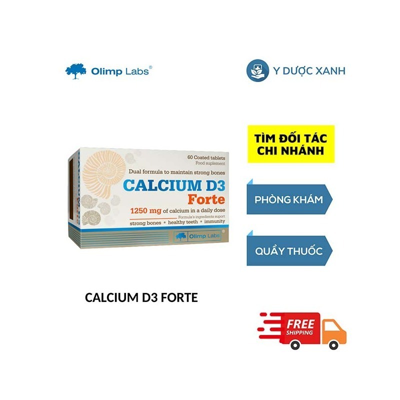 CALCIUM D3 FORTE, 60 viên, Viên uống bổ sung canxi cho bà bầu của Ba Lan
