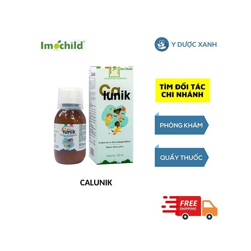 CALUNIK, 125ml, Siro hỗ trợ phát triển xương và răng cho trẻ em từ 1 tuổi của Châu Âu