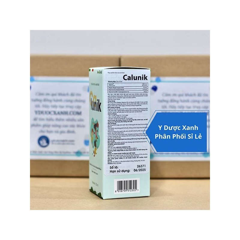 CALUNIK, 125ml, Siro hỗ trợ phát triển xương và răng cho trẻ em từ 1 tuổi của Châu Âu