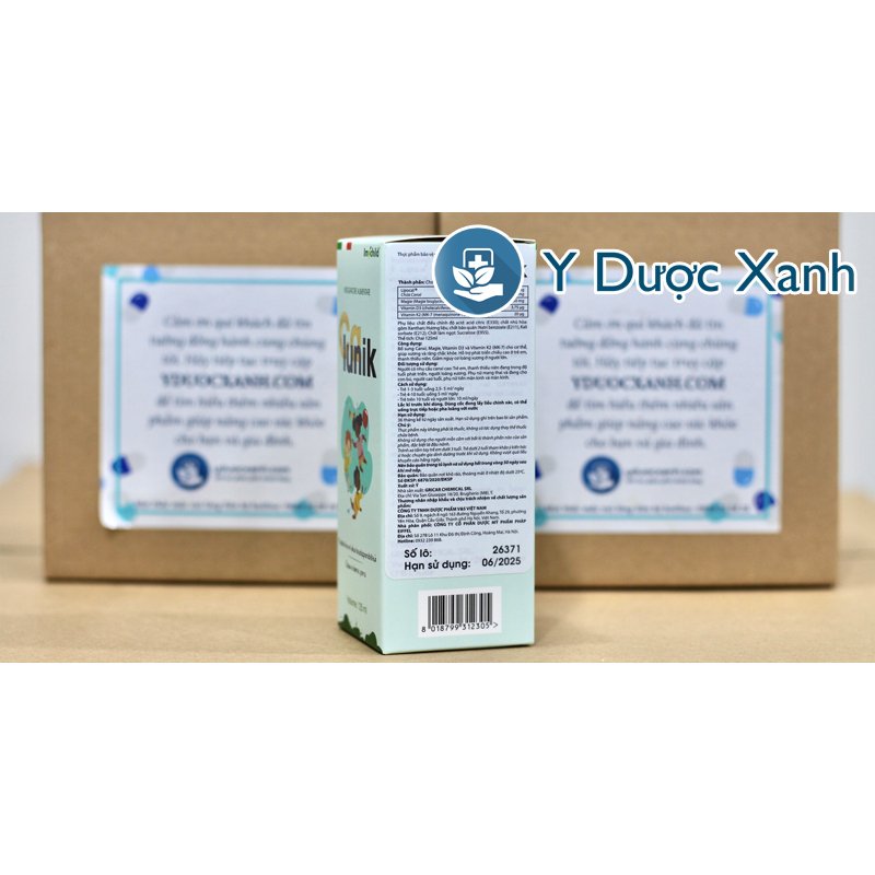 CALUNIK, 125ml, Siro hỗ trợ phát triển xương và răng cho trẻ em từ 1 tuổi của Châu Âu