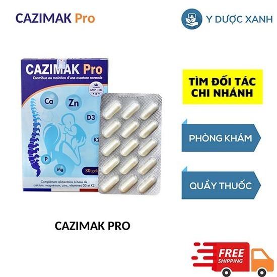 CAZIMAK PRO, 30 viên, Viên uống bổ sung canxi cho bà bầu, sau sinh của Pháp