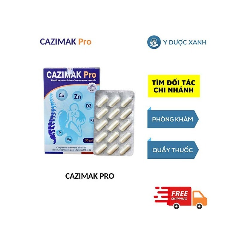 CAZIMAK PRO, 30 viên, Viên uống bổ sung canxi cho bà bầu, sau sinh của Pháp