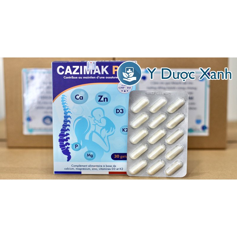 CAZIMAK PRO, 30 viên, Viên uống bổ sung canxi cho bà bầu, sau sinh của Pháp