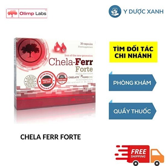 CHELA FERR FORTE, 30 viên, Viên uống bổ sung sắt, cải thiện thiếu máu cho bà bầu, sau sinh của Châu Âu