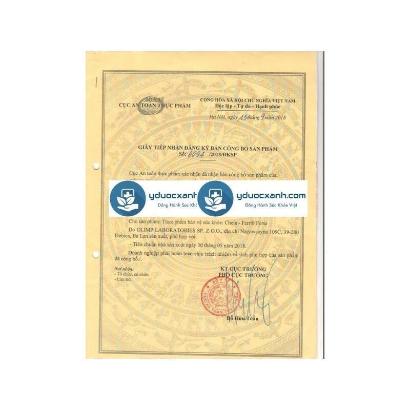 CHELA FERR FORTE, 30 viên, Viên uống bổ sung sắt, cải thiện thiếu máu cho bà bầu, sau sinh của Châu Âu