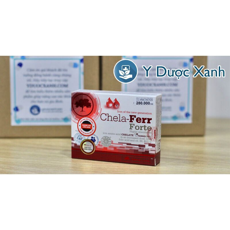 CHELA FERR FORTE, 30 viên, Viên uống bổ sung sắt, cải thiện thiếu máu cho bà bầu, sau sinh của Châu Âu