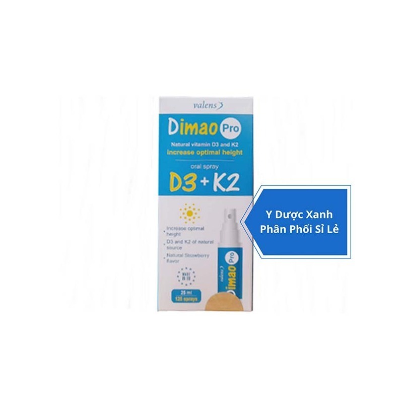 DIMAO PRO D3K2, Thuốc xịt bổ sung vitamin D3 K2 cho trẻ sơ sinh và trẻ nhỏ của Slovenia
