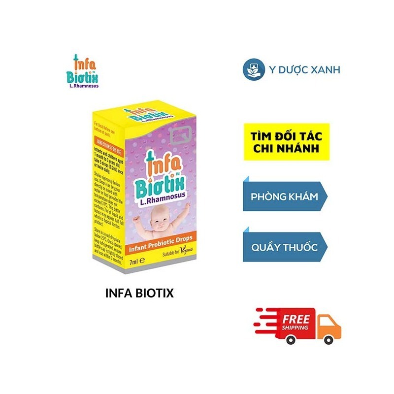 INFA BIOTIX, 7ml, Men vi sinh hỗ trợ tiêu hóa cho trẻ 1 tháng tuổi đến 3 tuổi của Anh