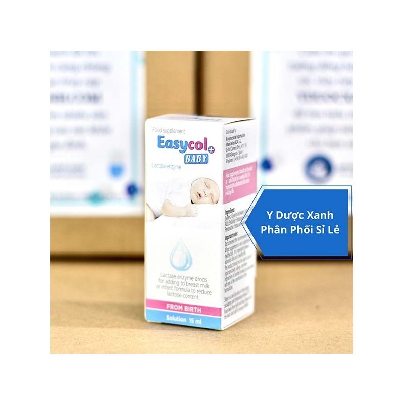 EASYCOL BABY, 15ml, Dung dịch nhỏ giọt bổ sung Enzym Lactase cho bé, trẻ nhỏ của Tây Ban Nha