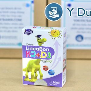 LINEABON K2+D3, 10ml, Nhỏ giọt tăng hấp thu canxi cho trẻ em, trẻ sơ sinh của Châu Âu