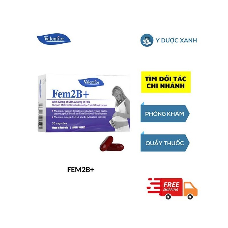 FEM2B+, 30 viên, Viên uống vitamin tổng hợp cho bà bầu của Úc