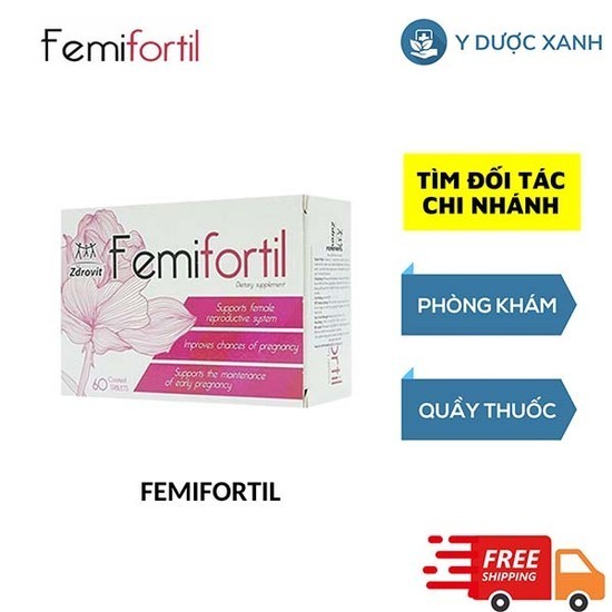 FEMIFORTIL, 60 viên, Viên uống bổ trứng, Hỗ trợ và tăng cường khả năng thụ thai ở nữ giới của Ba Lan
