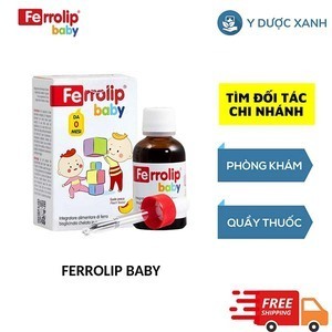 FERROLIP BABY, 30 ml, Dung dịch nhỏ giọt bổ sung sắt hữu cơ, bổ máu cho bé, trẻ em từ 2 tuổi của Ý