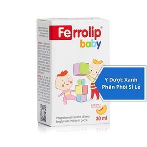 FERROLIP BABY, 30 ml, Dung dịch nhỏ giọt bổ sung sắt hữu cơ, bổ máu cho bé, trẻ em từ 2 tuổi của Ý