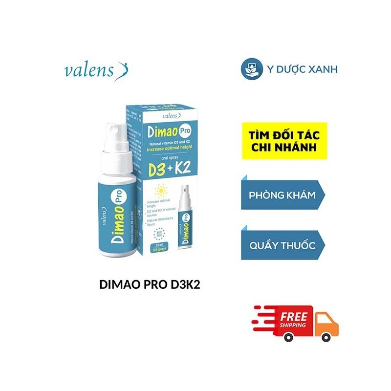 DIMAO PRO D3K2, Thuốc xịt bổ sung vitamin D3 K2 cho trẻ sơ sinh và trẻ nhỏ của Slovenia