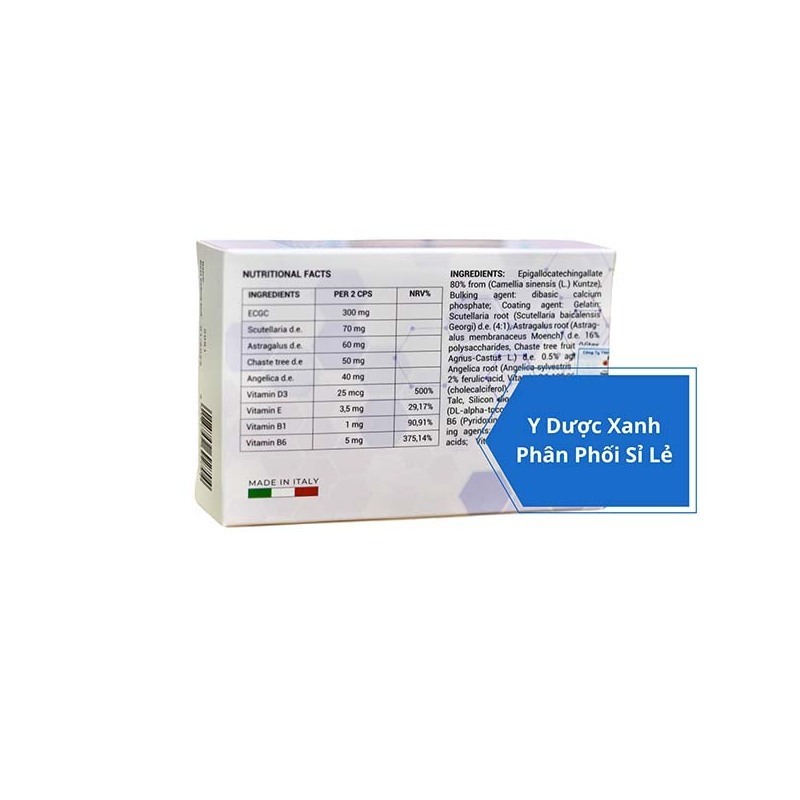 FIBRO + 30 viên, Viên uống điều hòa kinh nguyệt, cân bằng nội tiết tố cho phụ nữ của Ý