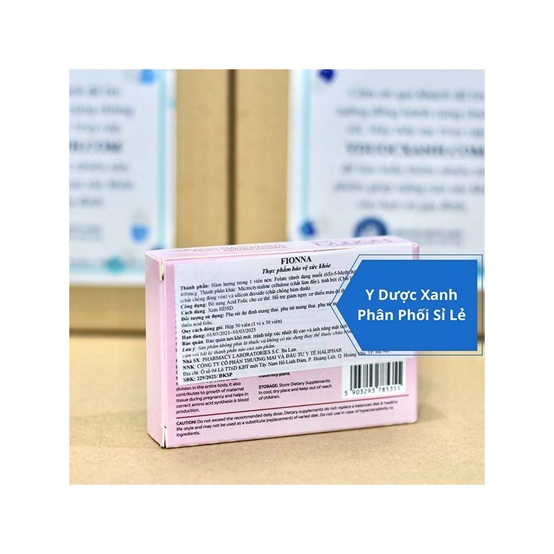 FIONNA, 30 viên, Viên uống bổ sung acid folic cho bầu của Ba Lan