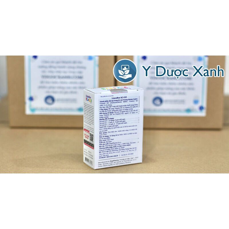 LINEABON K2+D3, 10ml, Nhỏ giọt tăng hấp thu canxi cho trẻ em, trẻ sơ sinh của Châu Âu